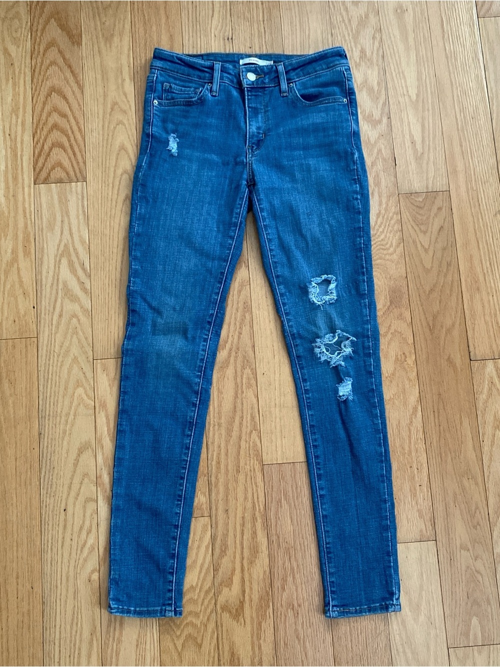 Levi's Blue Women's Skinny Ripped Jeans